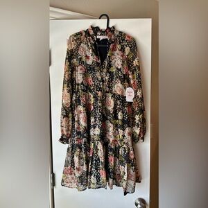 NWT Harlow & Rose Elegant Floral Mini Dress Size Small S